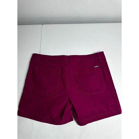 Eddie Bauer Women’s Chino Shorts Burgundy Size 14 - Picture 7 of 9